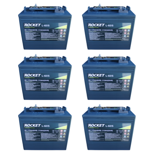 (Set of 6) 6 Volt Rocket L605