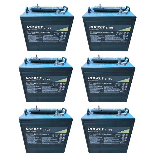 (Set of 6) 6 Volt Rocket L105