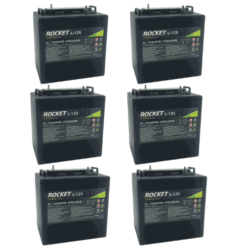 (Set of 6) 6 Volt Rocket L125